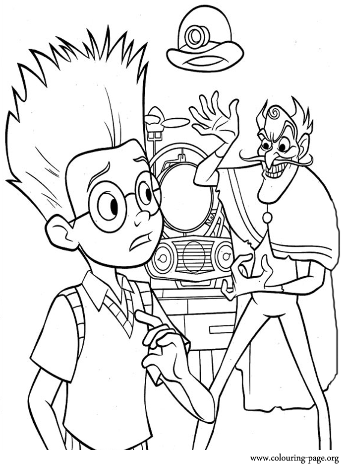 Meet the Robinsons - Bowler Hat Guy betrays Lewis coloring page