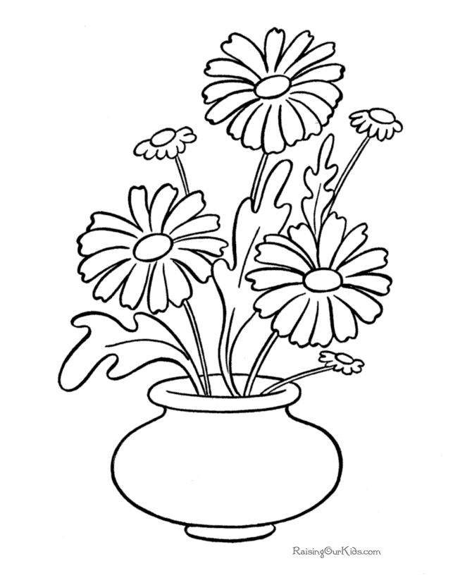 Daisy Flower Coloring Pages - Flower Coloring Page
