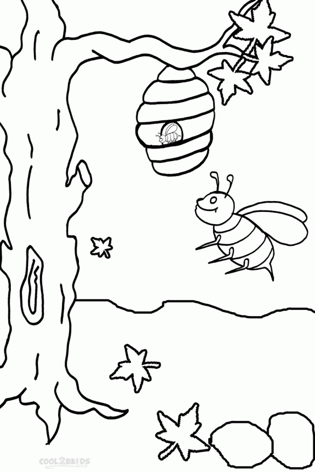 Printable Bumble Bee Coloring Pages For Kids Cool2bKids 66937 Bee