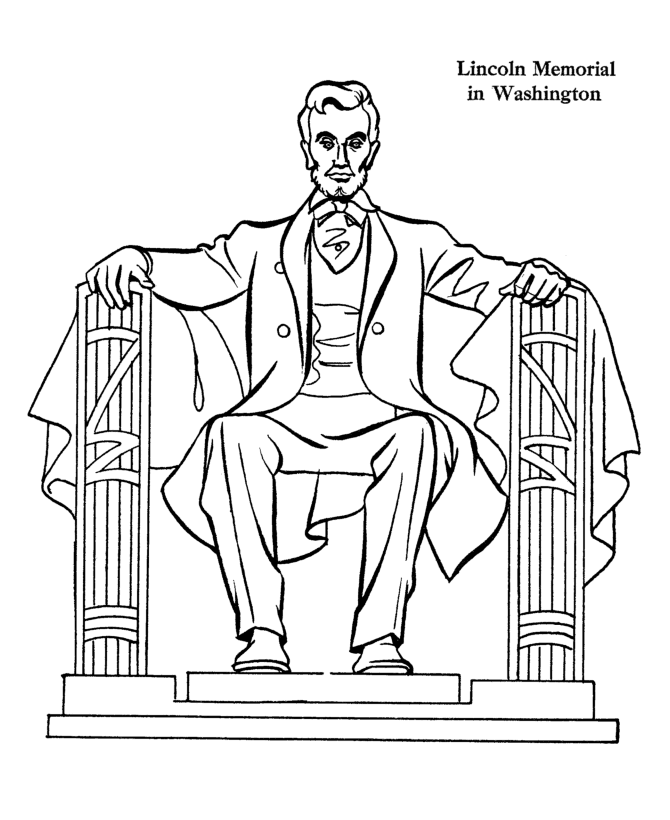 memorial day coloring pages lincolin sheet