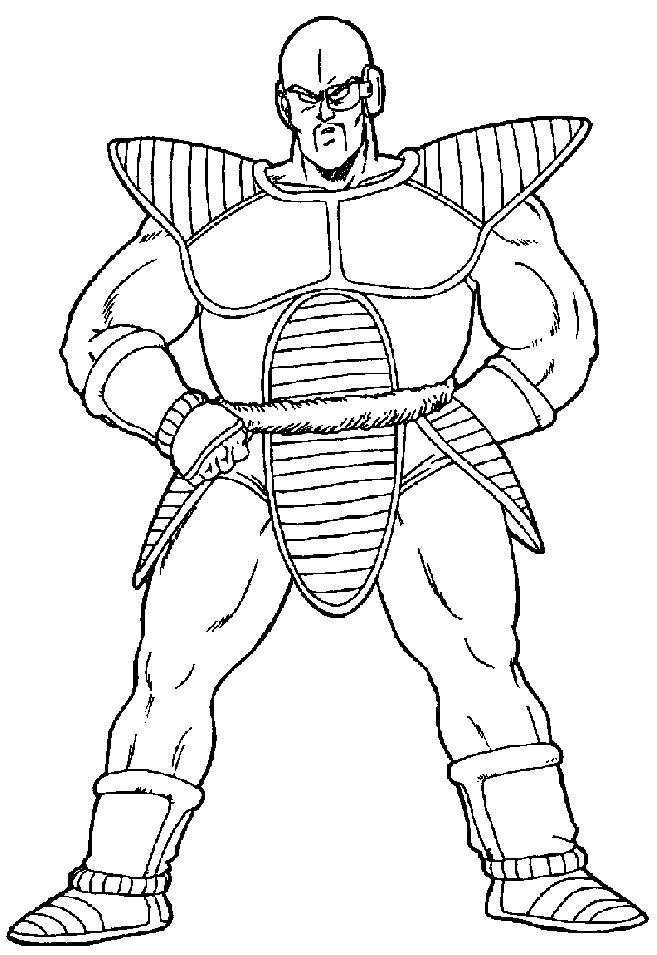 Dragon ball z nappa Colouring Pages