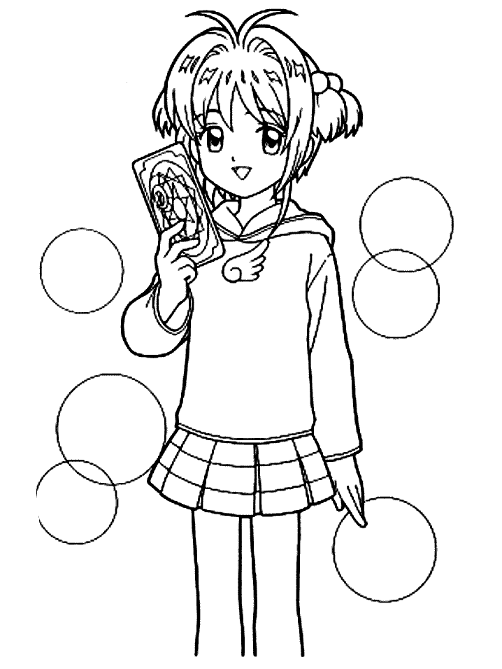 Card Captors Colouring Pages- PC Based Colouring Software