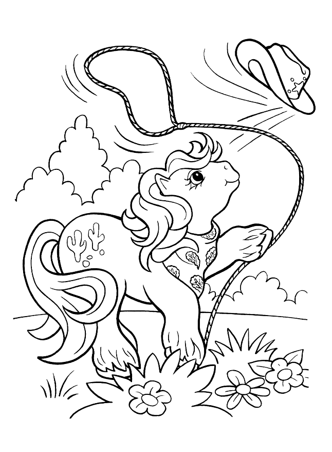 Cowboy, my little pony coloring page | coloring pages