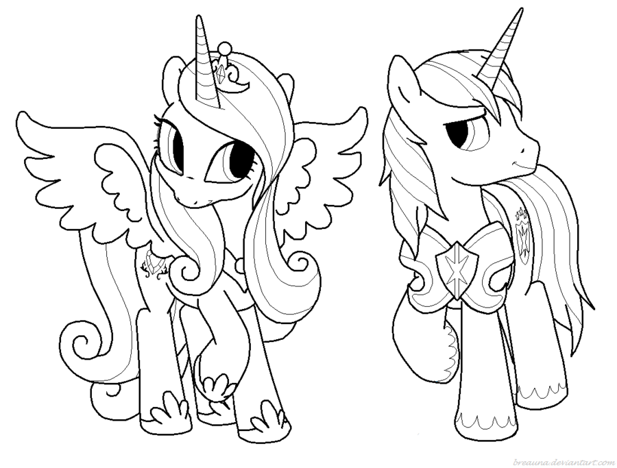 Shining Armor and Princess Cadance by Saeiter