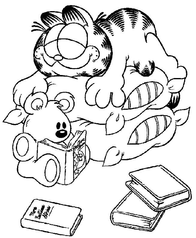 Kids Under 7: Garfield coloring pages
