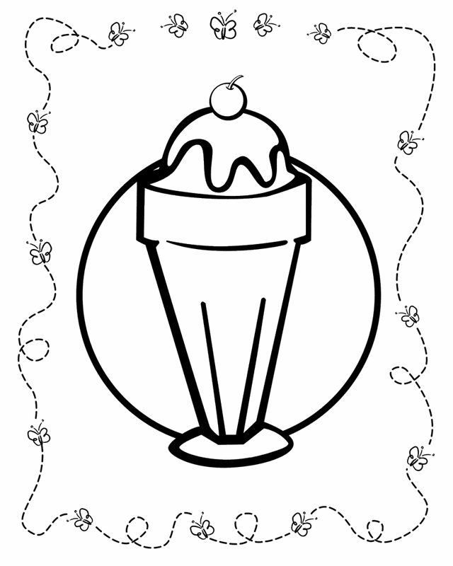 Sundae - Free Printable Coloring Pages