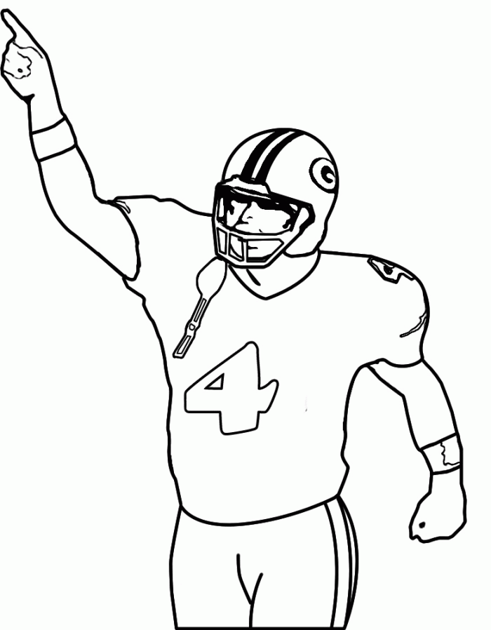 Player Number 4 NFL Football Coloring Pages - Football Coloring