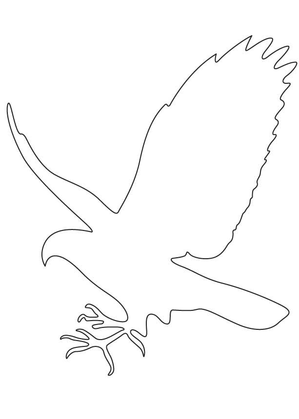 falcon in outline coloring page | Download Free falcon in outline