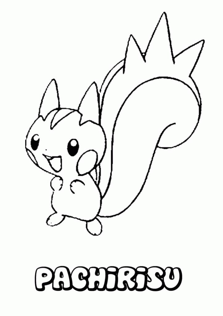 Cartoon: Top Pachirisu Pokemon Coloring Pages Com Picture
