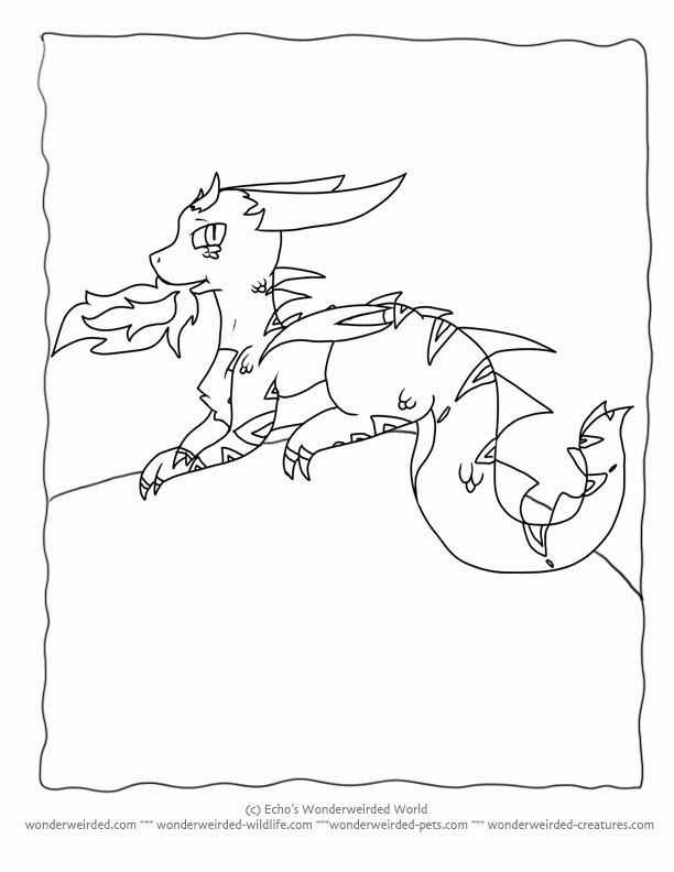 Dragon Cartoon Coloring Pages, Echo