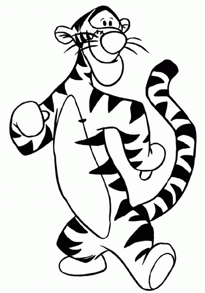 Winnie the Pooh Coloring Pages: Tigger | Playsational