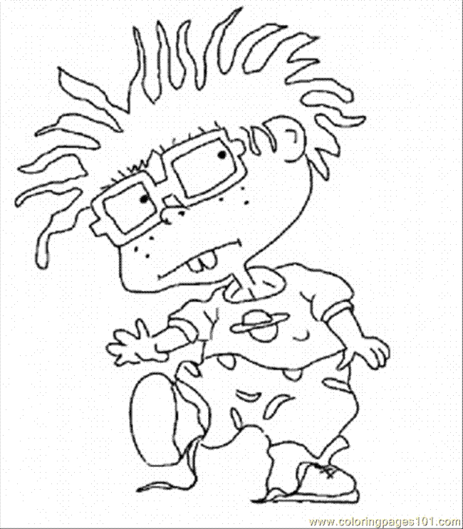 Coloring Pages Chuckie (Cartoons > Rugrats) - free printable