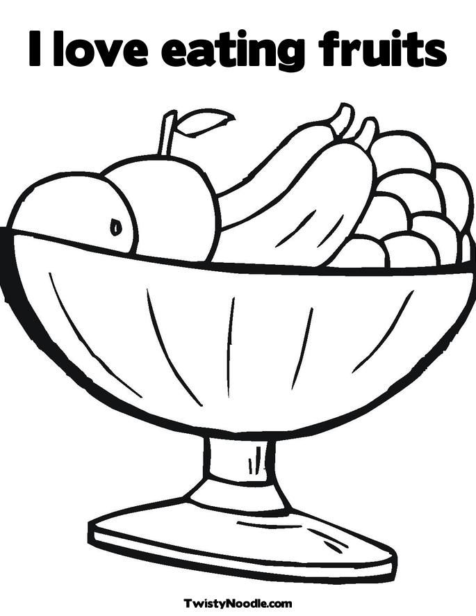 eating eating fruits Colouring Pages