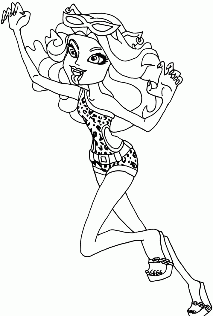 Monster High : Three Monster High To See Something Coloring Pages