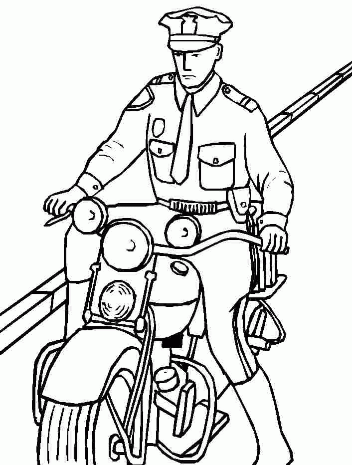 Free Printable Transportation Motorcycle Coloring Sheets For