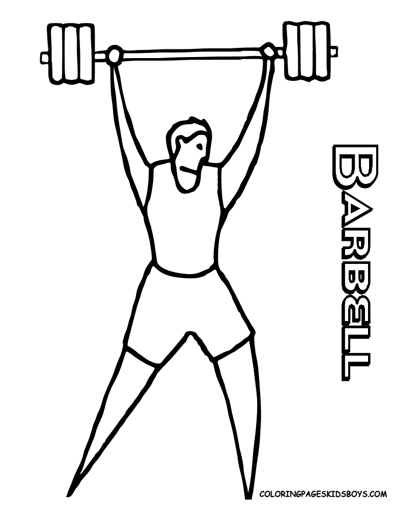Sports Printables | Sports | Free | Sports Coloring | Bodybuilder