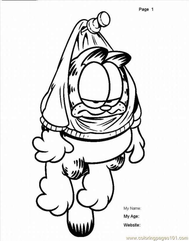 Coloring Pages Garfield3 Lrg (Cartoons > Garfield) - free