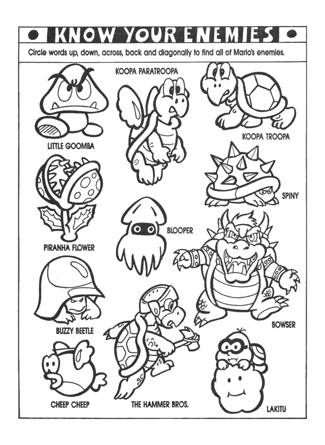 mario 2 Colouring Pages (page 2)