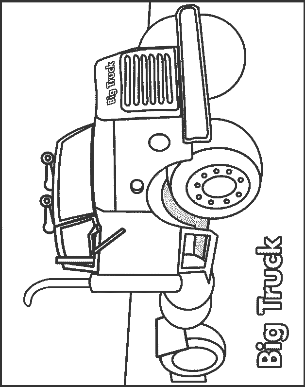 Free Coloring Pages For Kids Trucks
