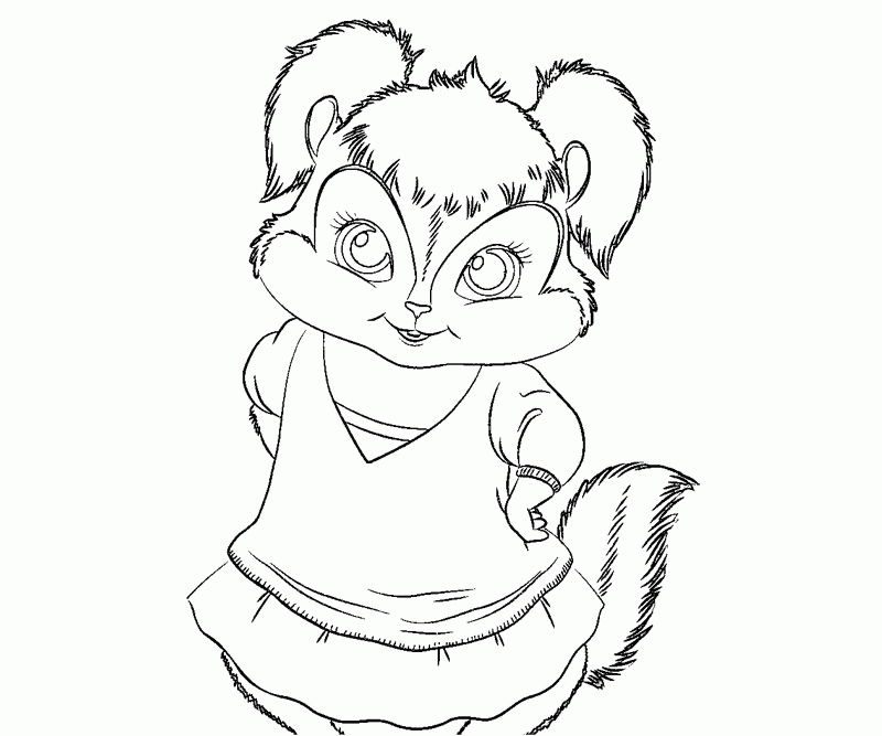 3 Alvin and the Chipmunks Coloring Page
