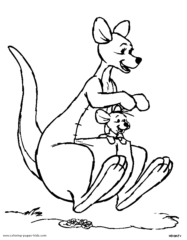 and kanga winnie the pooh color page disney coloring pages