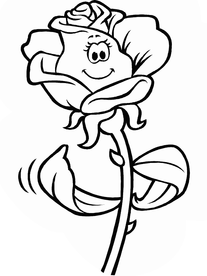 cartoon flowers coloring pages