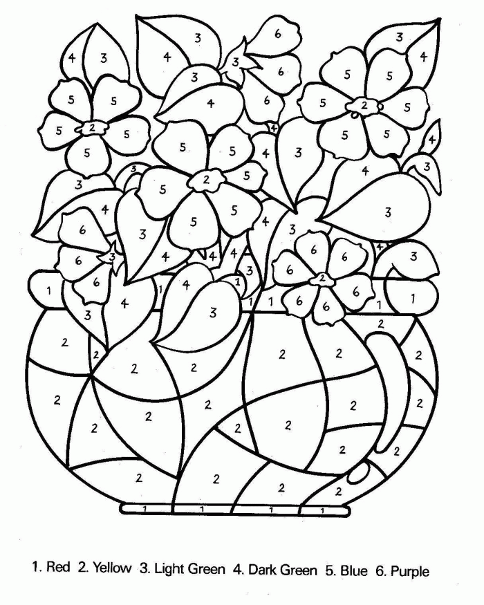Coloring Pages With Number Code | 99coloring.com