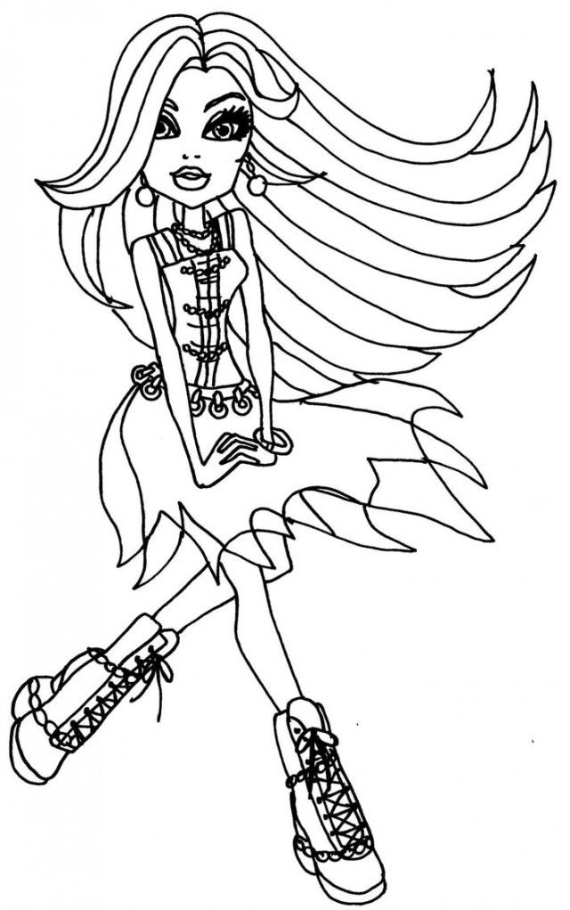 Frankies Colouring Pages 265435 Monster High Frankie Stein
