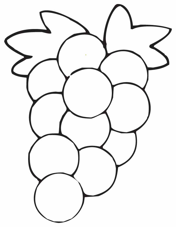 Yummy grapes coloring page | Download Free Yummy grapes coloring