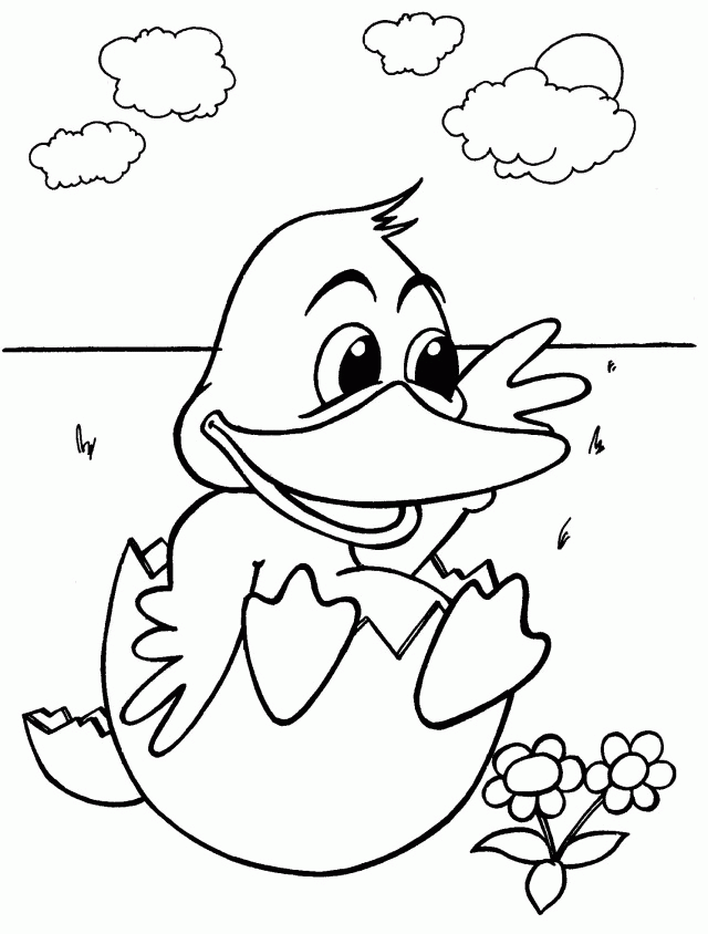 Easter Coloring Pages To Print With A Duck LetsColoring 294613