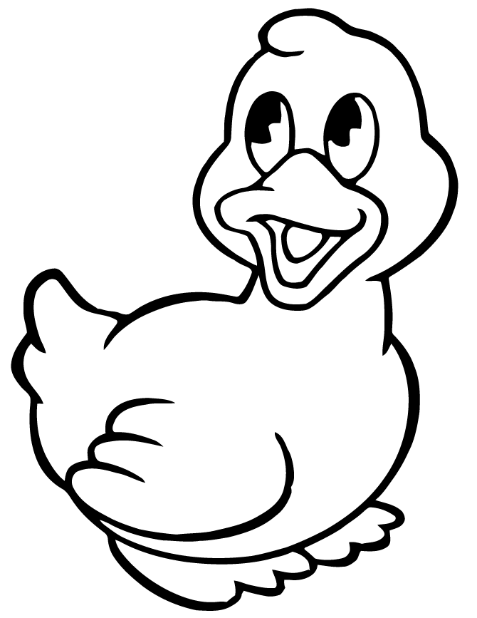Cute Baby Duck Coloring Page | Free Printable Coloring Pages