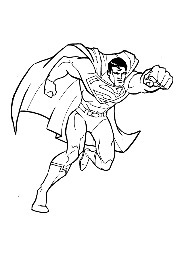 Superman Coloring Pages Page 1 | Cartoon Coloring Pages