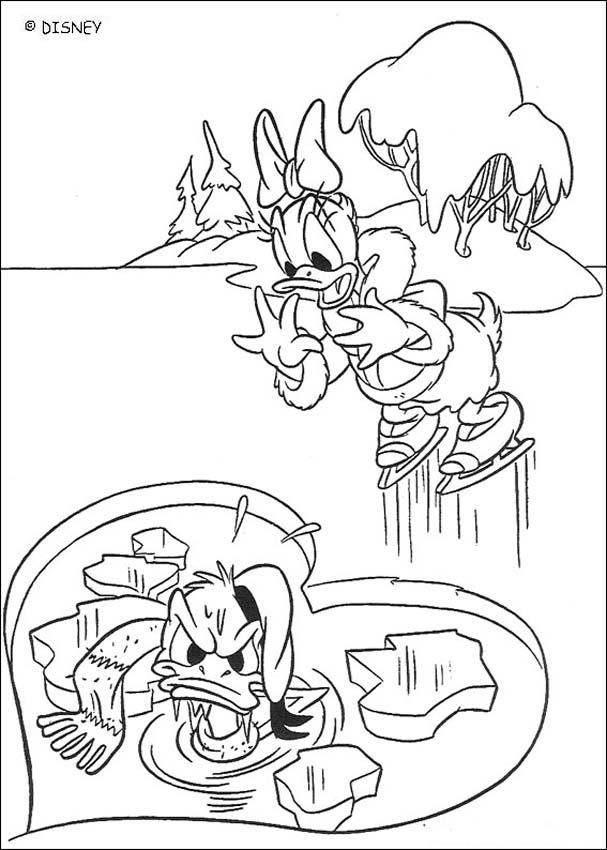 Donald And Daisy Coloring Pages