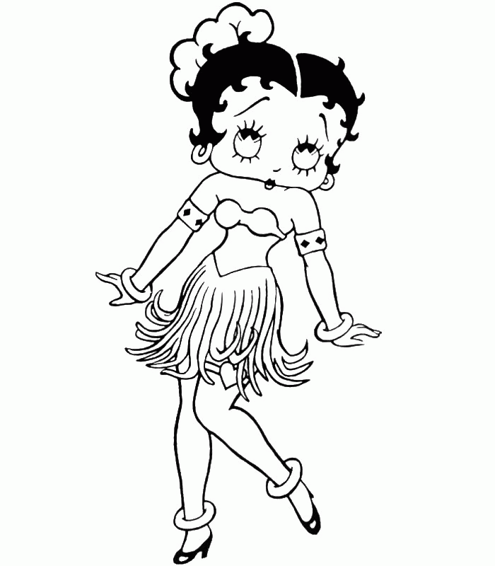 Betty Boop Printable Coloring Pages | download free printable