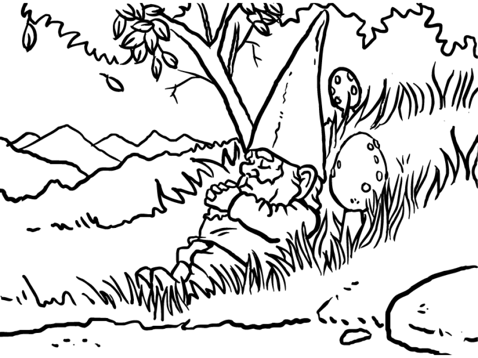 Coloring Page - Gnome coloring pages 5