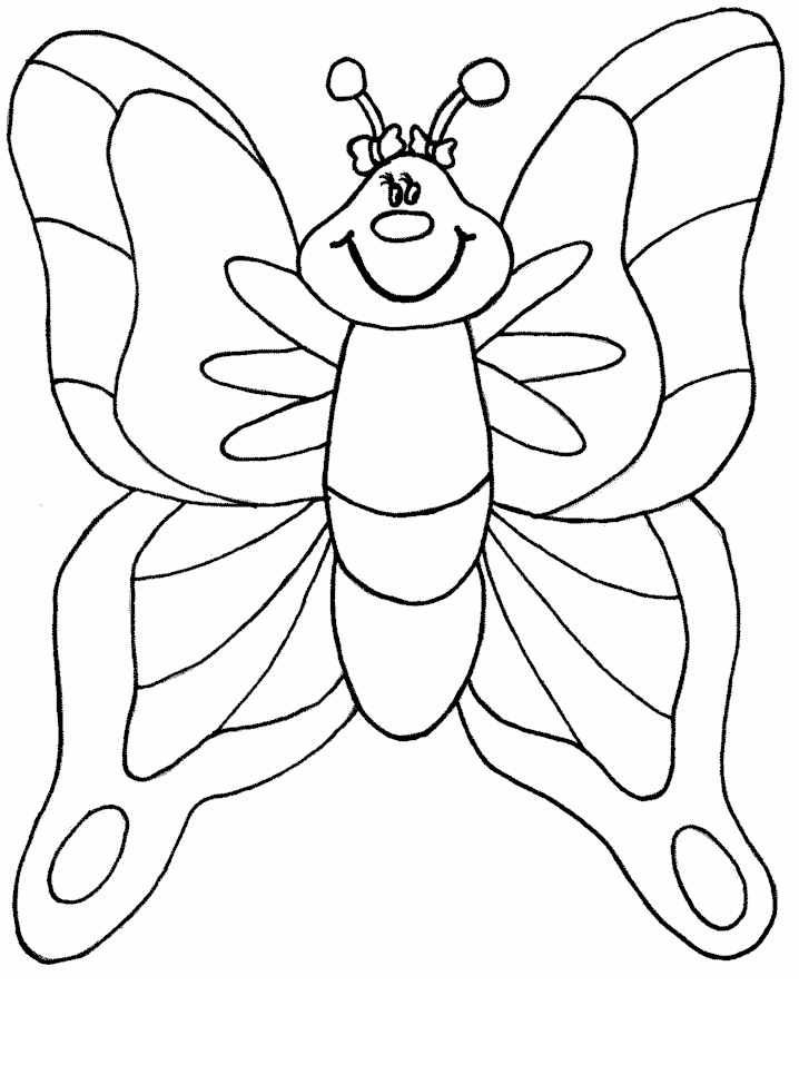 Cartoon Butterfly Coloring Pages 141 | Free Printable Coloring Pages