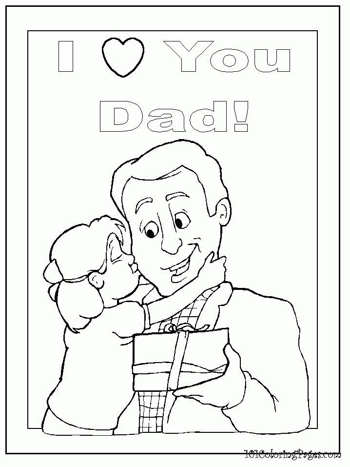I Love You Dad Coloring Pages 