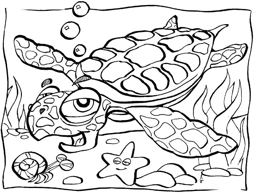 Ocean Animals Coloring Pages - Free Coloring Pages For KidsFree