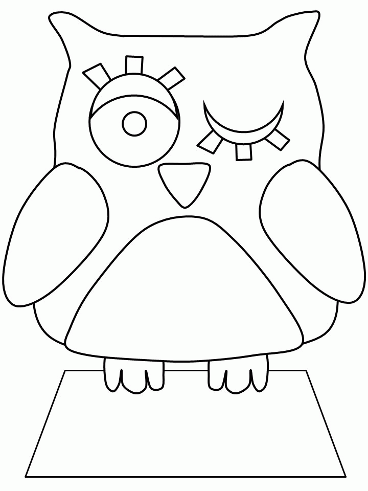 Birds Owl4 Animals Coloring Pages | Bricolage