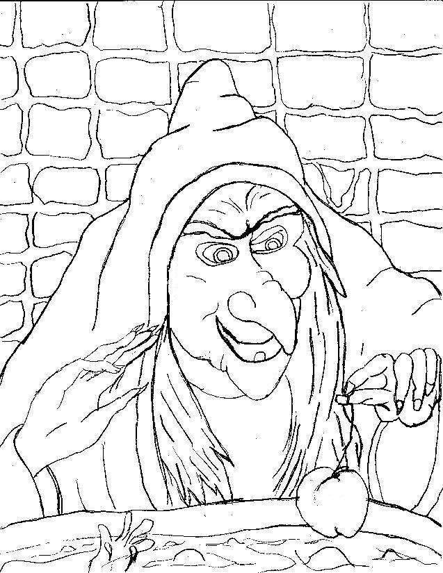 Scary Halloween Coloring Pages scary halloween witch coloring