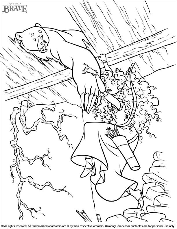 Brave coloring picture