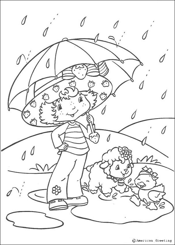 STRAWBERRY SHORTCAKE coloring pages - Strawberry Shortcake, a duck