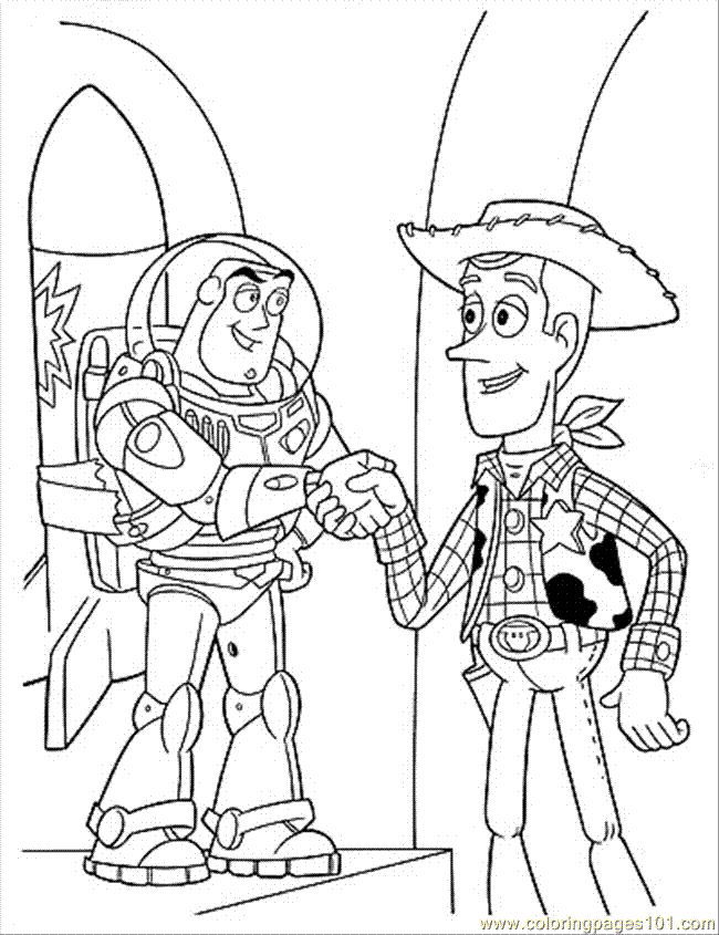 woody cartoons toy story printable coloring page