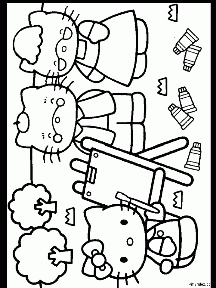 New Hello Kitty coloring draws - pages =(