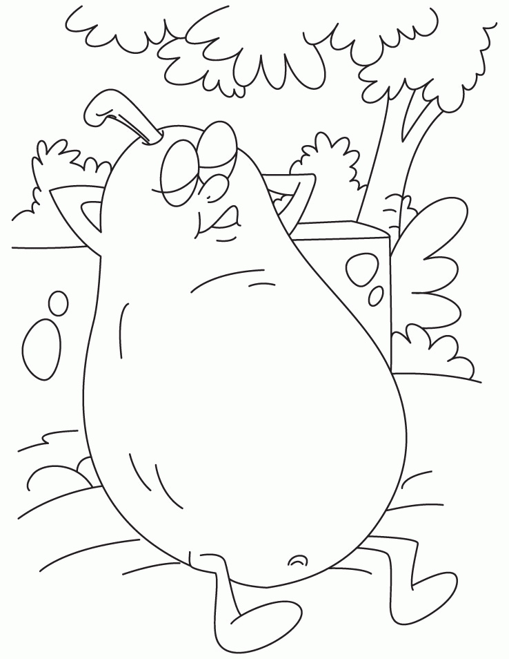 Resting pear coloring pages | Download Free Resting pear coloring