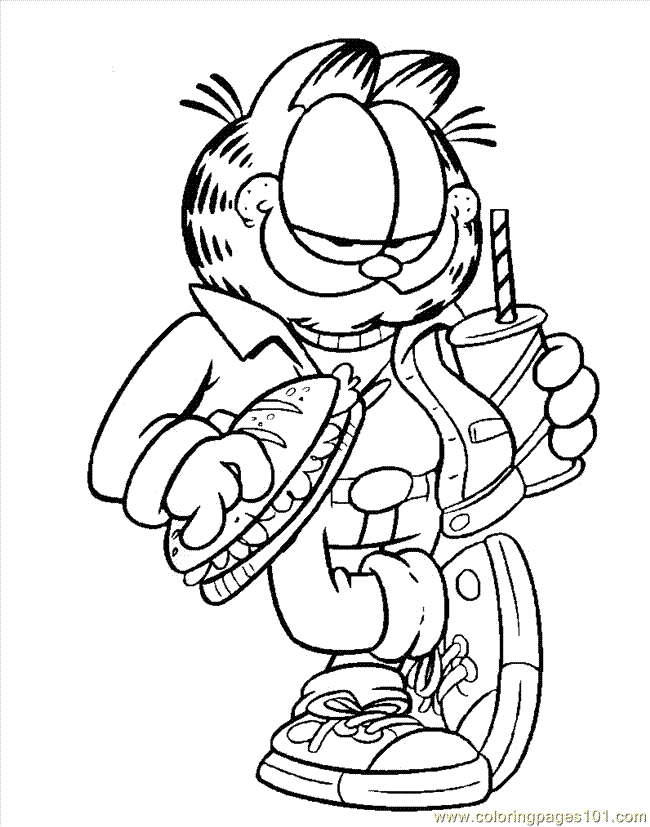 Coloring Pages Garfield5 (Cartoons > Garfield) - free printable