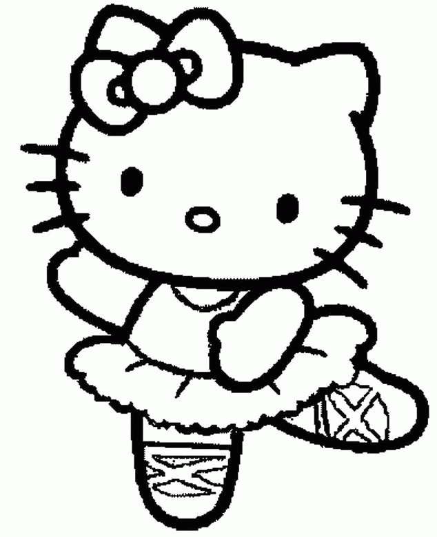 Hello Kitty Is A Jig Coloring Page | HelloColoring.com | Coloring