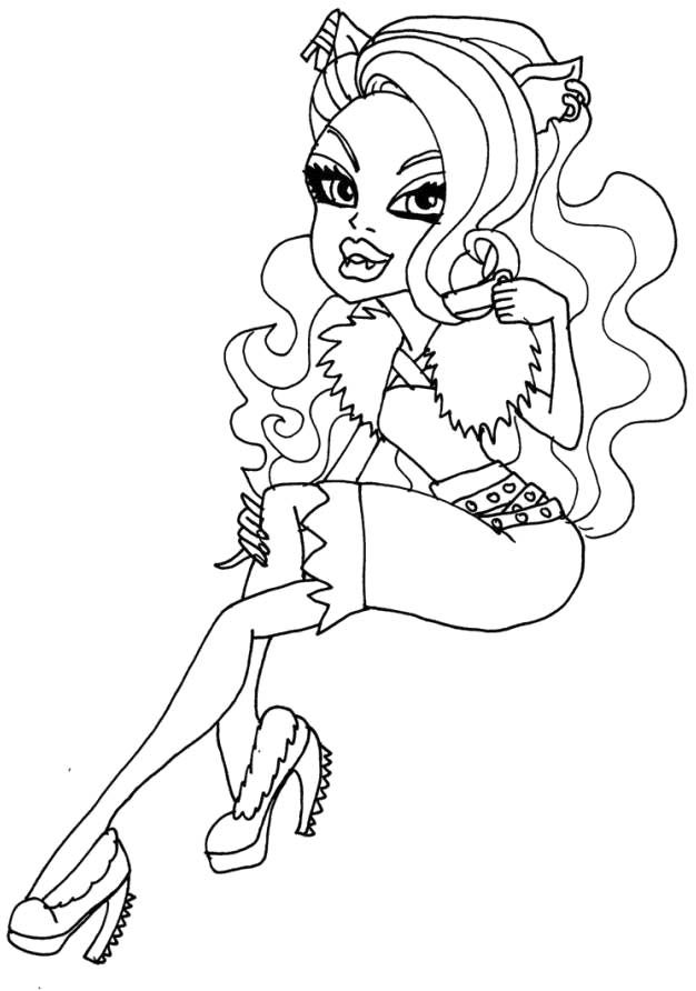 clawdeen scaris Colouring Pages