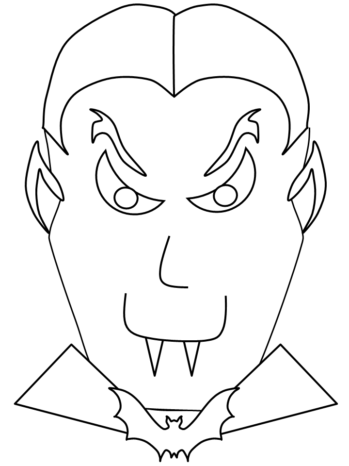 Printable Vampire2 Halloween Coloring Pages 