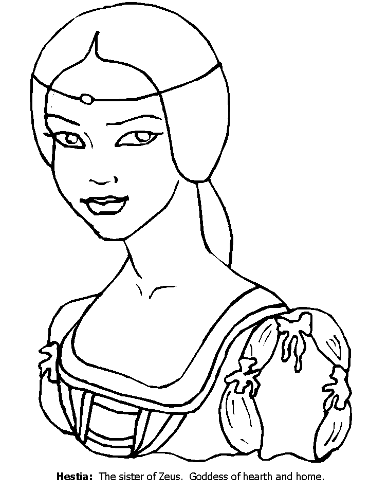 Hestia Greek Coloring Pages & Coloring Book